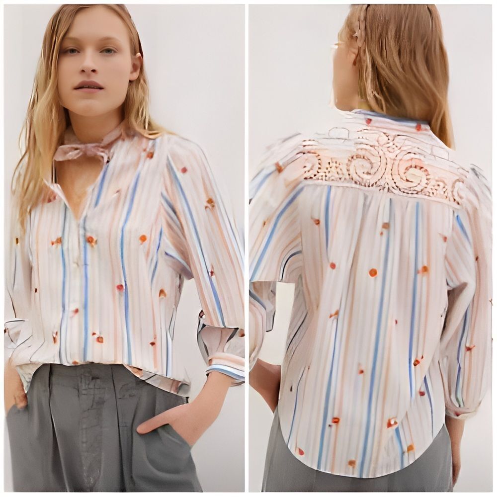 Pilcro & The Letterpress Bella Femme Button-down Blouse